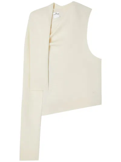 COURRÈGES OFF-SHOULDER KNITTED TOP