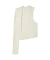 Courrèges Off-shoulder Knitted Top In White