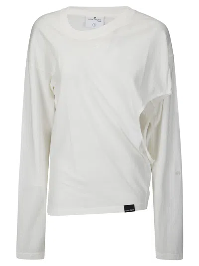 Courrèges Off-shoulder T-shirt In White