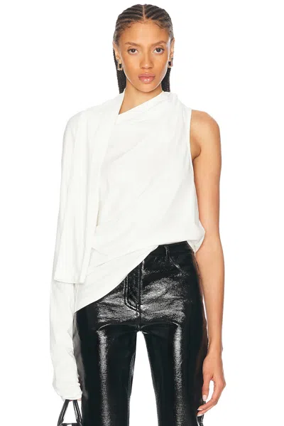 Courrèges Off Shoulder Tee In Heritage White