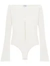 Courrèges Off-shoulder Zipped Bodysuit In White