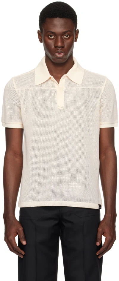 Courrèges Off-white Ac Polo In Natural