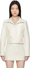 Courrèges Off-white Reedition Vinyl Jacket In 0011 Blanc Casse