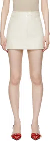 Courrèges Off-white Reedition Vinyl Miniskirt In 0011 Blanc Casse