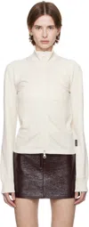 Courrèges Off-white Scuba Interlock Track Jacket In 0079 Natural
