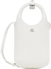 Courrèges Off-white Slim Holy Bag In 0011 Blanc Casse