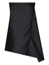 Courrèges One-minute Draped Mini Dress In Black