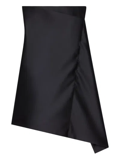 Courrèges One-minute Draped Mini Dress In Black
