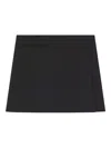 Courrèges One Minute Twill Mini-skirt In Black