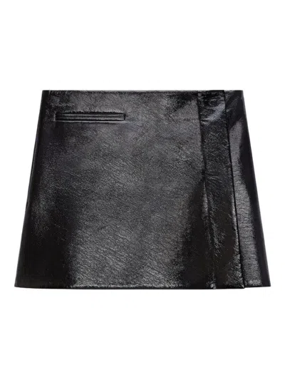 Courrèges One Minute Mini-skirt Clothing In Black