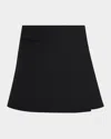 Courrèges One Minute Twill Mini Skirt In Black