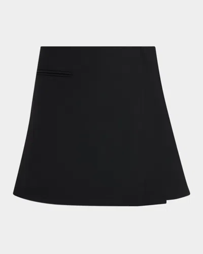 Courrèges One Minute Twill Mini Skirt In Black