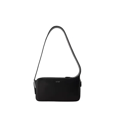 Courrèges One Racer Hobo Bag - Leather - Black In White
