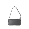 COURRÈGES ONE RACER HOBO BAG - LEATHER - STEEL GREY