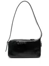 Courrèges One Racer Naplack Leather Baguette Bag In Black