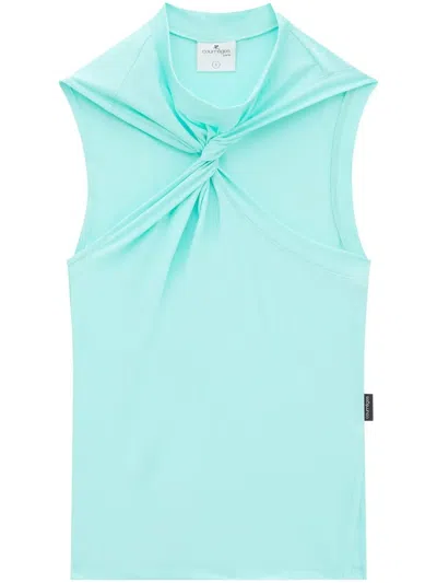 Courrèges One-shoulder Cut-out Top In Blue