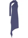 COURRÈGES ONE SHOULDER JERSEY DRESS