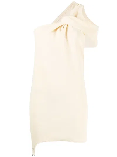 Courrèges One-shoulder Knotted Minidress In White
