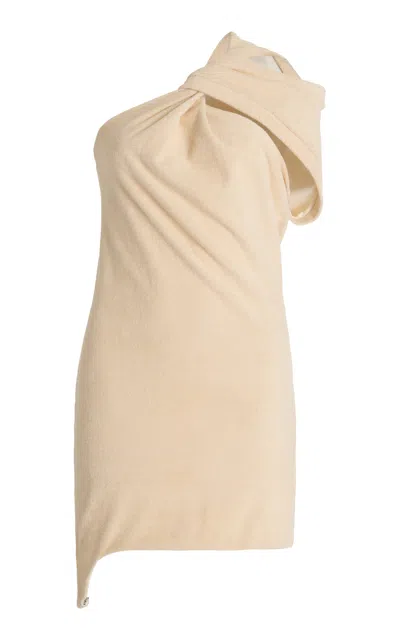 Courrèges One-shoulder Mini Dress In Neutral