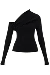 Courrèges Logo-embroidered Knitted Jumper In Black