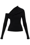 Courrèges Logo-embroidered Knitted Jumper In Black
