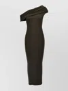 Courrèges Twist Rib Knit Long Dresses In Green