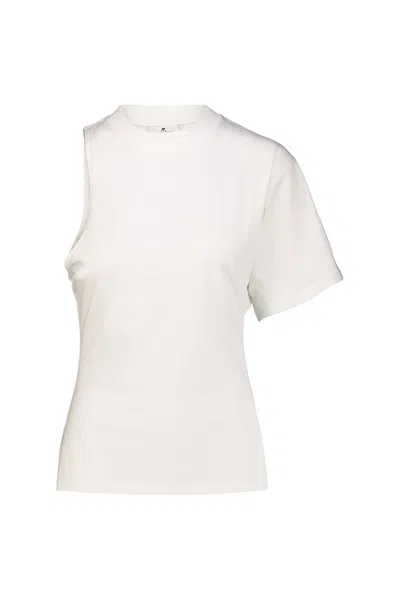 Courrèges One-shoulder T-shirt In Scuba