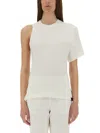 Courrèges Scube One Shoulder Cotton T-shirt