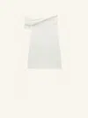 Courrèges One-shoulder Twist Crepe Minidress In White