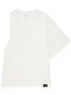 Courrèges Scube One Shoulder Cotton T-shirt In 白色