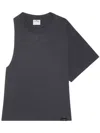 Courrèges One-sleeve Scuba-jersey T-shirt In Grey