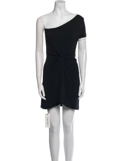 Pre-owned Courrèges One-shoulder Mini Dress In Blue