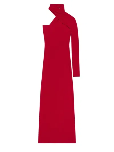 Courrèges Courreges Draped One-shoulder Dress In Red
