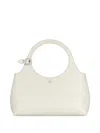 Courrèges Optic White Leather Bag In White
