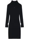 Courrèges Courreges Short Ribbed Dress In Black