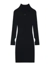 Courrèges Courreges Short Ribbed Dress In Black