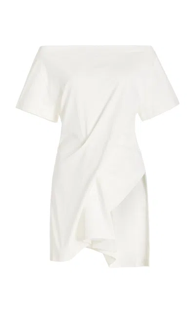 Courrèges Organic Cotton Mini Dress In White