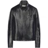 Courrèges Logo-embossed Patent Biker Jacket In Black