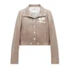 Courrèges Check Vinyl Jacket In Brown