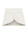 Courrèges Oval Alligator Printed Miniskirt In White