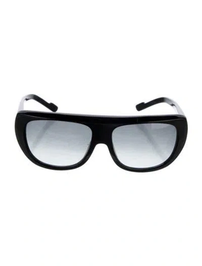 Pre-owned Courrèges Oversize Gradient Sunglasses In Black