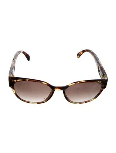 Pre-owned Courrèges Oversize Gradient Sunglasses In Brown