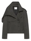 Courrèges Oversized-collar Cropped Jacket