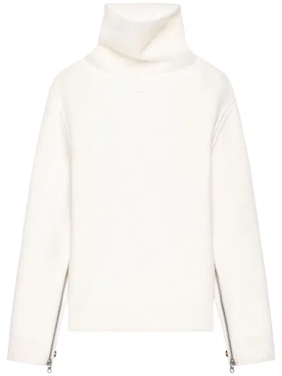 Courrèges Oversized Mock-neck Sweater In Multicolor
