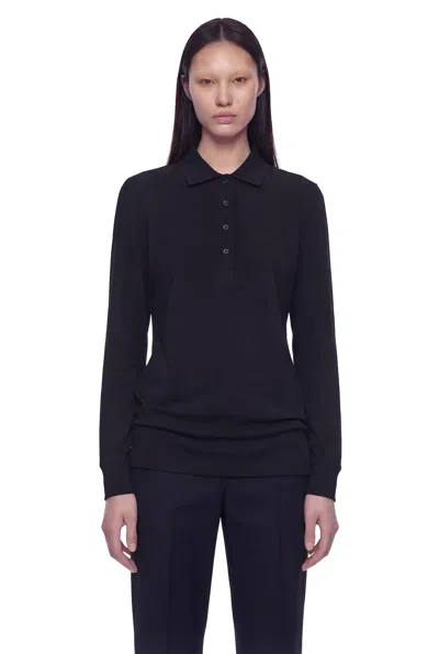 Courrèges Oversized Polo Shirt In Black