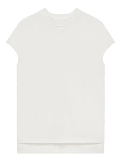 Courrèges Oversized T-shirt Woman White