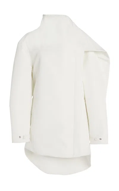 Courrèges Oversized Wrapped Twill Parka In White