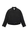 Courrèges Racer Padded Cotton Jacket In Black