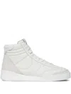 Courrèges Padded Leather Sneakers In White
