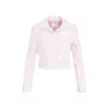 Courrèges Pale Pink Vinyl Jacket With Logo